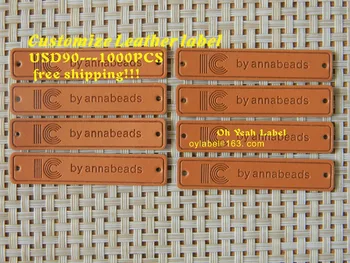 

Custom made high quality leather label / leather patch /pu patch/main label/leather label