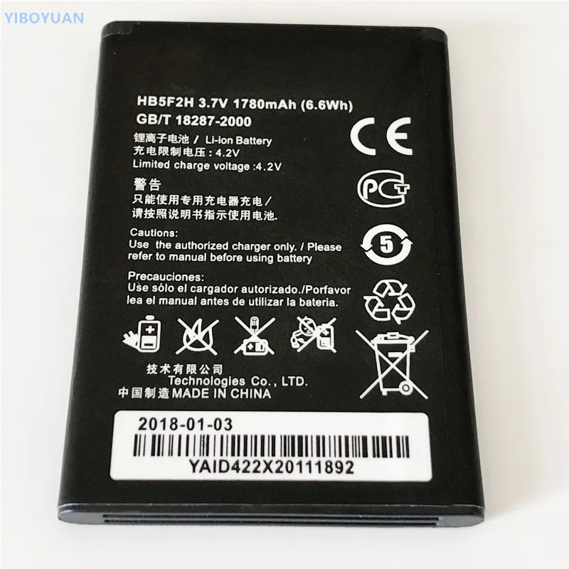 

3.7V 1780mAh HB5F2H For Huawei E5170 / E5170s-22 / Tmobile-22072 / MTC MTS 823F / MTS823F-C4C3 / 826FT Battery