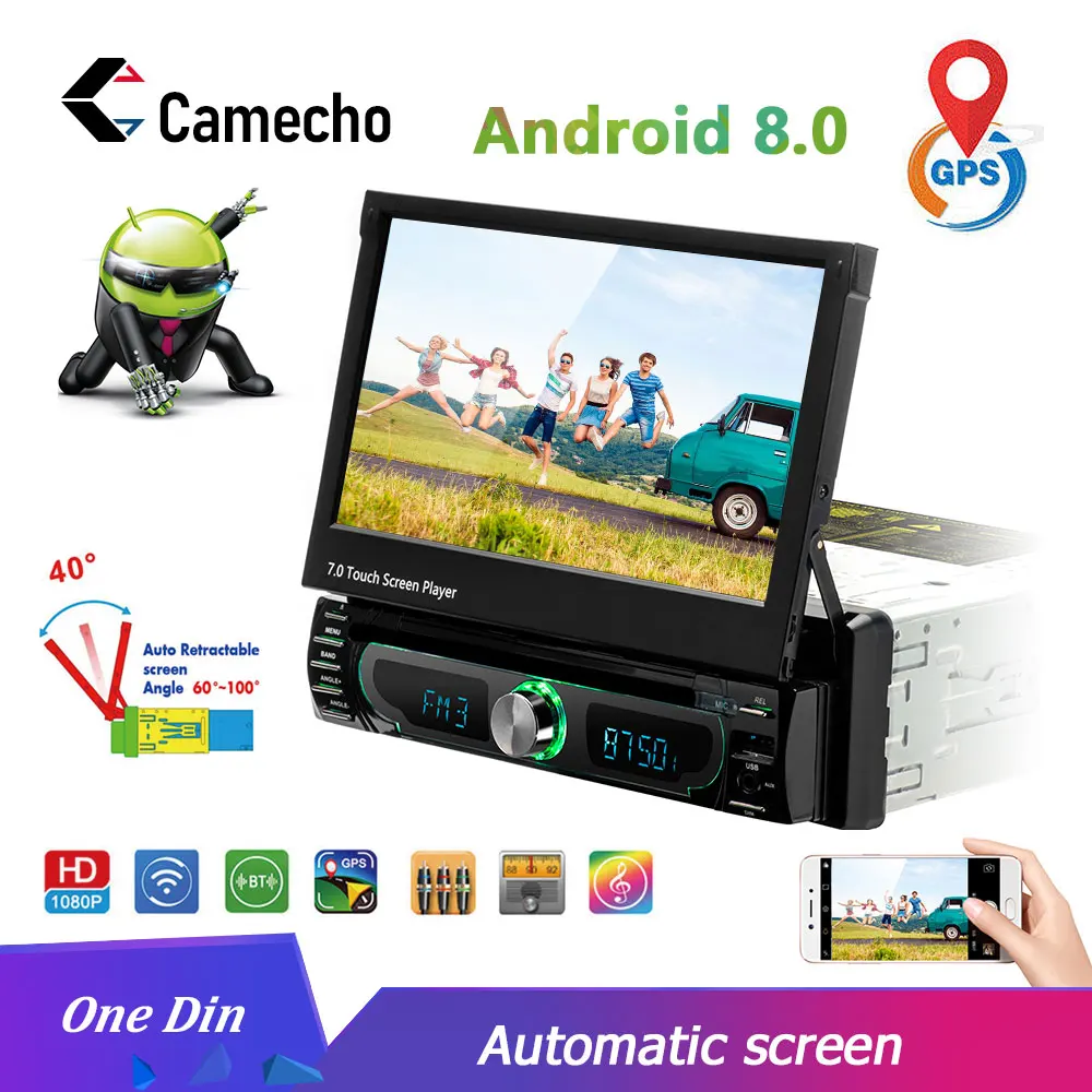 Camecho Авторадио Мультимедиа для Android плеер wifi автомобильный Радио Стерео gps
