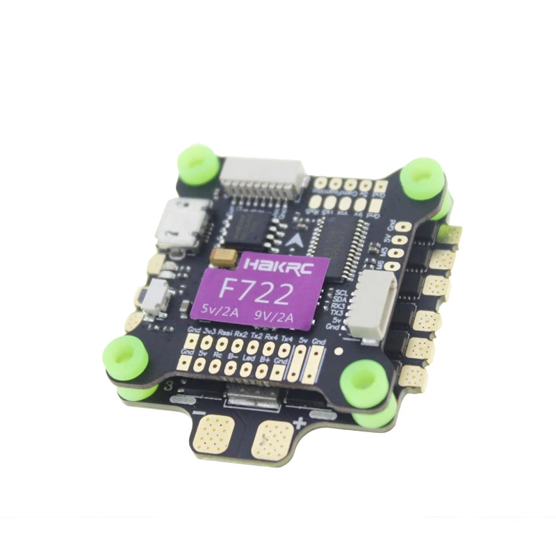 

HAKRC Flytower F722 BEC 5V/2A 9V/2A 30.5*30.5mm Flight Controller & 50A 4IN1 3-6S ESC Set for RC Drone Multicopter Part Frame
