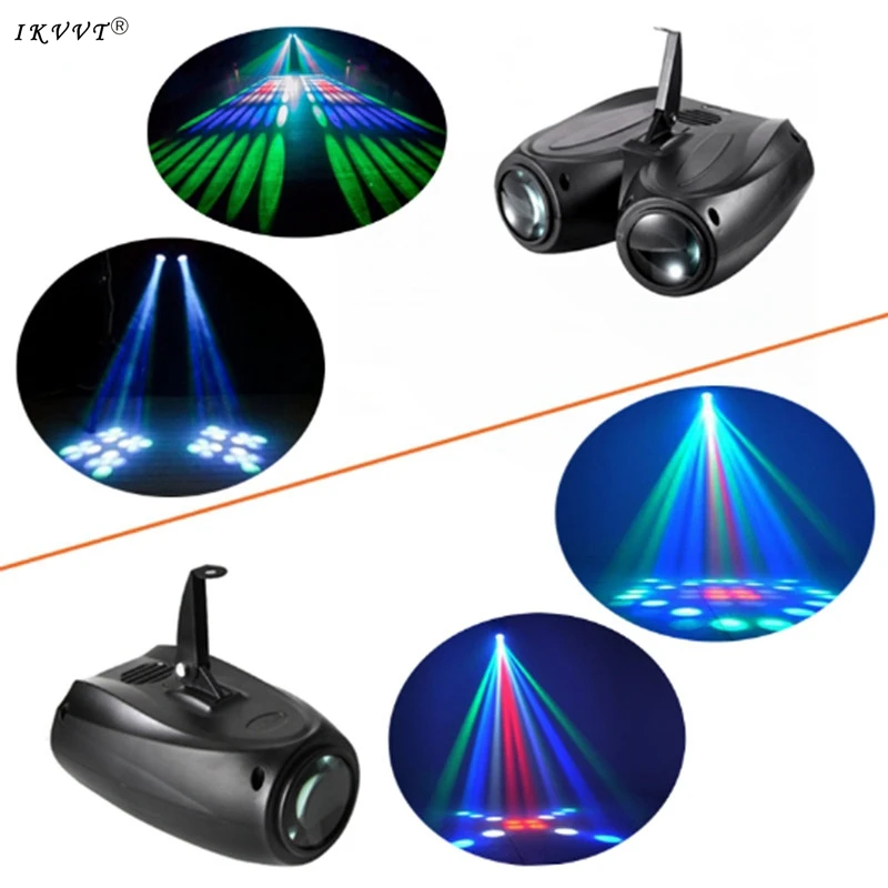 

Double/Single Head Airship flash Stage Light 20/10W 64/128 LED Voice control Projector Lamp for DJ Party KTV Disco Wedding Club