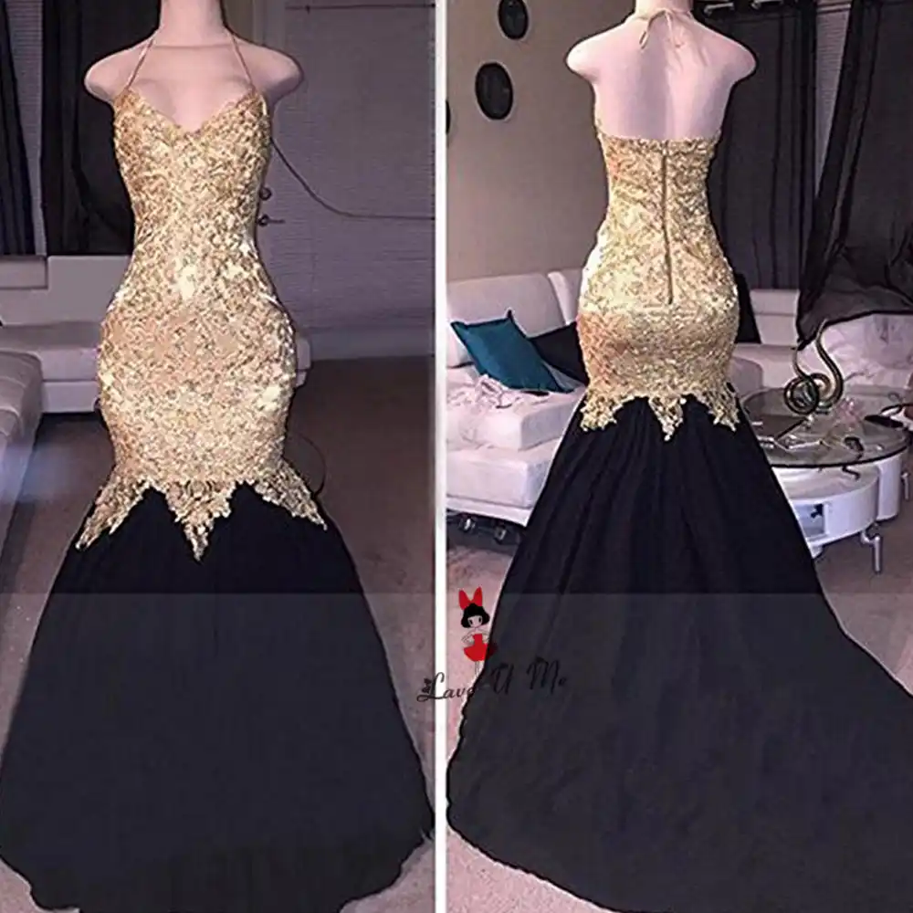 black and gold formal dress plus size