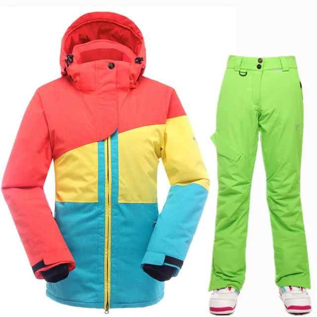 SAENSHING Ski Suit Women Waterproof 10K Snowboard Jacket Ski Pants Breathable Thermal Skiing Snowboarding Suits Winter Snow Sets - Цвет: W3SA191SA1-11-8