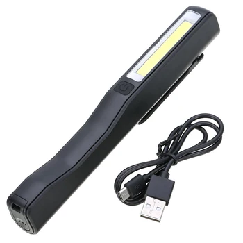 

Rechargeable LED COB Portable Camping Work Inspection Light Lamp Hand Torch Magnetic Torch for Household Workshop Automobile Car