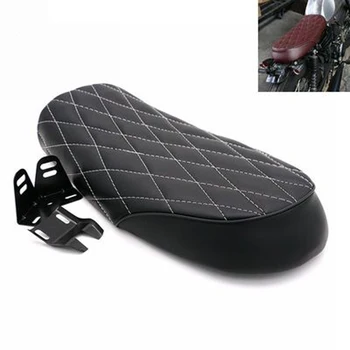 

Motorcycle Black Flat Brat Style Tracker Vintga Cafe Racer Seat For Honda CG125