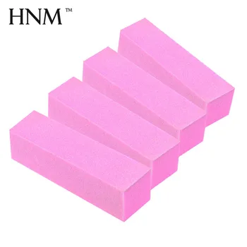 

HNM 4pcs/lot Pink Nail Buffer Pedicure Manicure Care Buffer Nail Art Tool Sanding Block Makeup Beauty Nail Buffer File 4-way