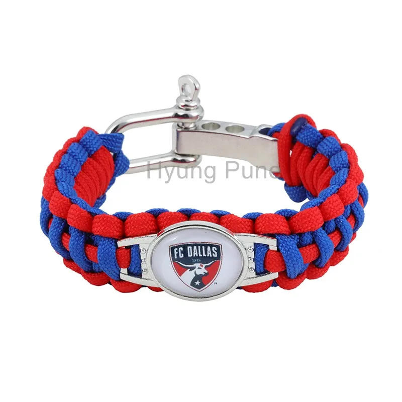 US Soccer FC Dallas Paracord Bracelet Adjustable Survival Bracelet
