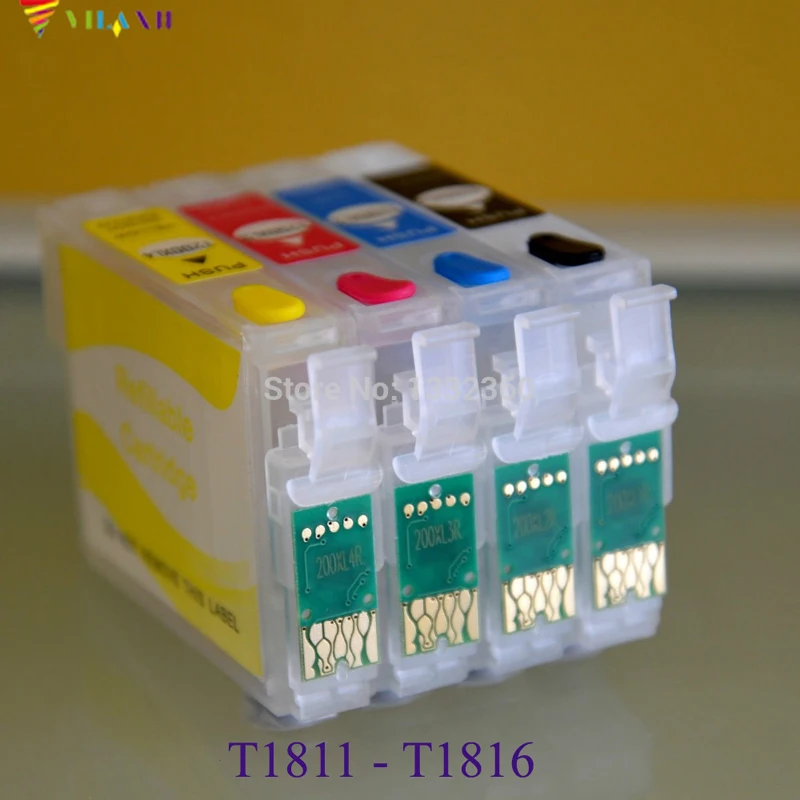 Многоразовый чернильный картридж Vilaxh T1811 T1814 для epson XP412 XP225 XP102 XP202 XP302 XP312 XP402 XP205 XP305