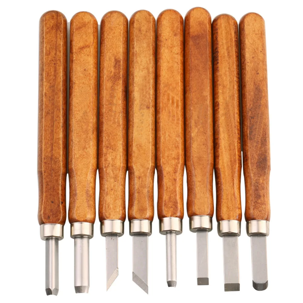 8 Pieces Hand Wood Carving tools Woodcut Craft Chisels Knife For
