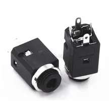 50 шт. 3,5 мм Вертикальная Розетка 4Pin стерео гнездо Джек с винтом 3,5 аудио разъем для наушников PJ-341 3 полюса отверстие для наушников