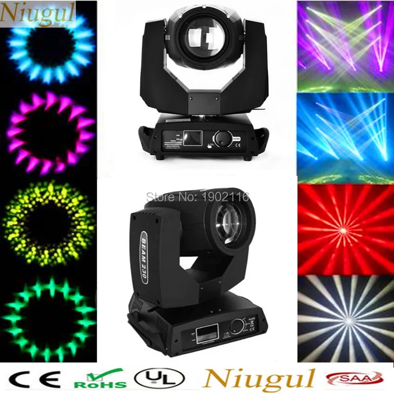 

2PCS Niugul Best Quality 230W 7R Beam Moving Head Light/Touch Screen DMX512 Stage Effect Club DJ Lighting /230W Beam Spot Light