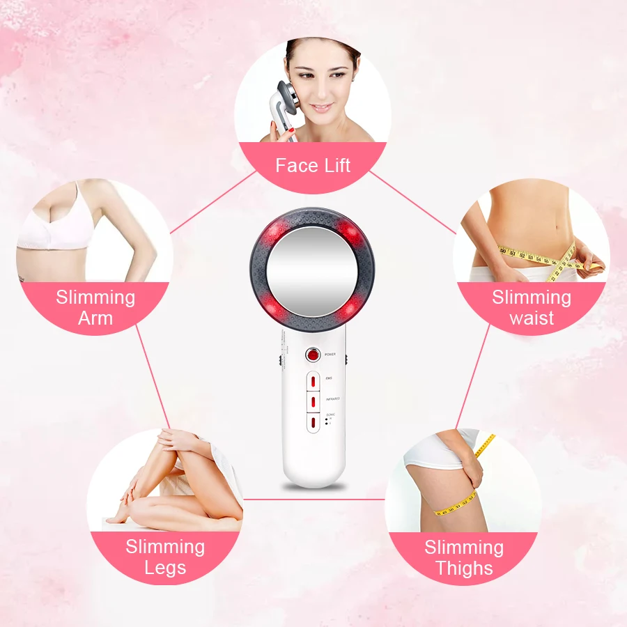 Tanie Kawitacja ultradźwiękowa EMS odchudzanie wyszczuplający masażer do ciała Lipo Anti Cellulite Fat Burner galwaniczna terapia ultradźwiękowa na podczerwień