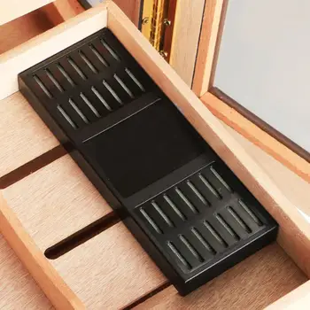 

Black Portable Ultra-light Rectangle Black Smoking Cigar Humidor Humidifier Bar-type Humidor Cigar Accessories Small
