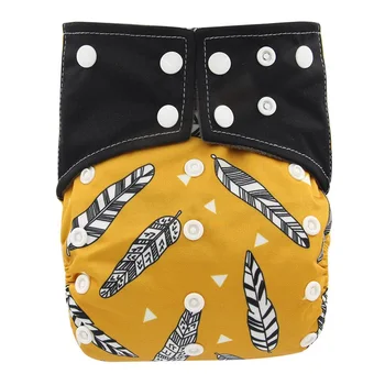 

Baby Diapers Couche Lavable Charcoal Bamboo All-in-one AIO Cloth Diaper for Night Sewn Inserts Reusable Nappies Double Gusset