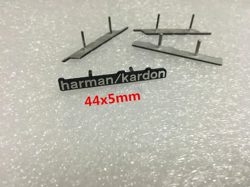 6 шт. 3D Алюминиевый логотип harman/kardon Hi-Fi автомобильный динамик аудио динамик эмблема с 2 контактами - Название цвета: Коричневый