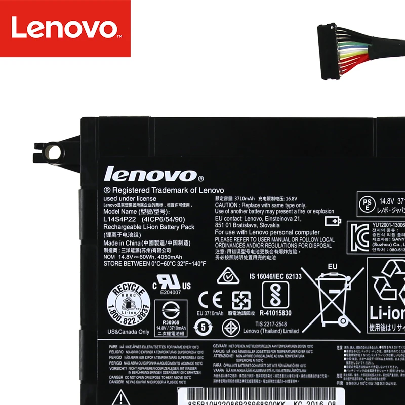 Ноутбук аккумулятор для Lenovo IdeaPad Y700 Y700-17iSK серии 5B10H22084 L14M4P23 L14S4P22 14,8 в 60wh 4050 мАч