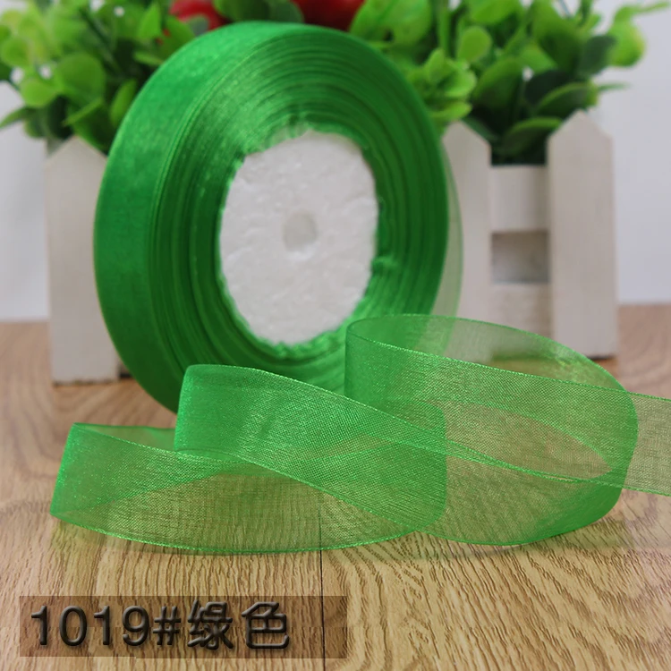 50 ярдов/рулон ленты из органзы 3/4 дюйма (20 мм)|ribbon gift|ribbon beltorganza ribbon |