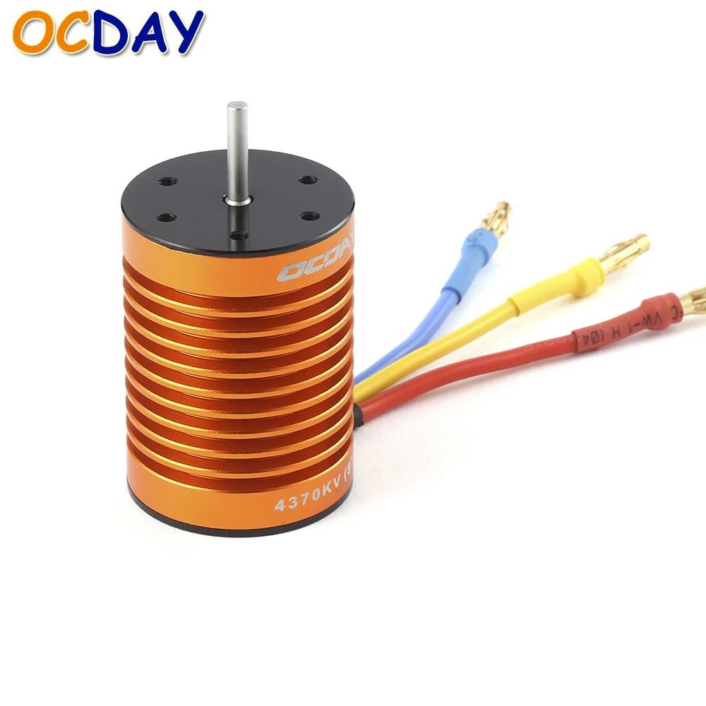 

OCDAY 9T/10T 4370KV / 3930KV 4 Poles Sensorless Brushless Motor for 1/10 RC Car Truck Boat