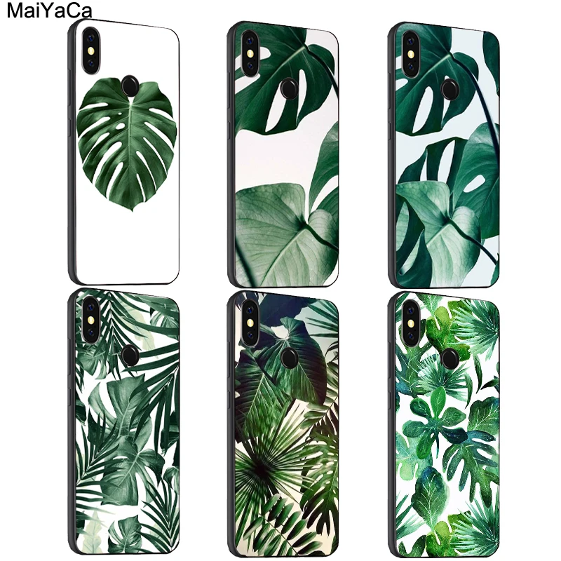 

MaiYaCa Monstera Leaves Tropical Leaf TPU Case For Xiaomi Redmi S2 6 6A 6pro 4X Note 5 Pro 5A 7 Mi 8 9 6X A2 Mix 2s Max 2 3 F1