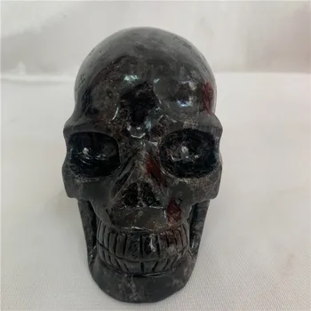 

GJ Crystal Cool Carving Skull 4'' Hand Carved Natural Fireworks Quartz Stone Crystal Reiki Skull for Dec 1.27kg
