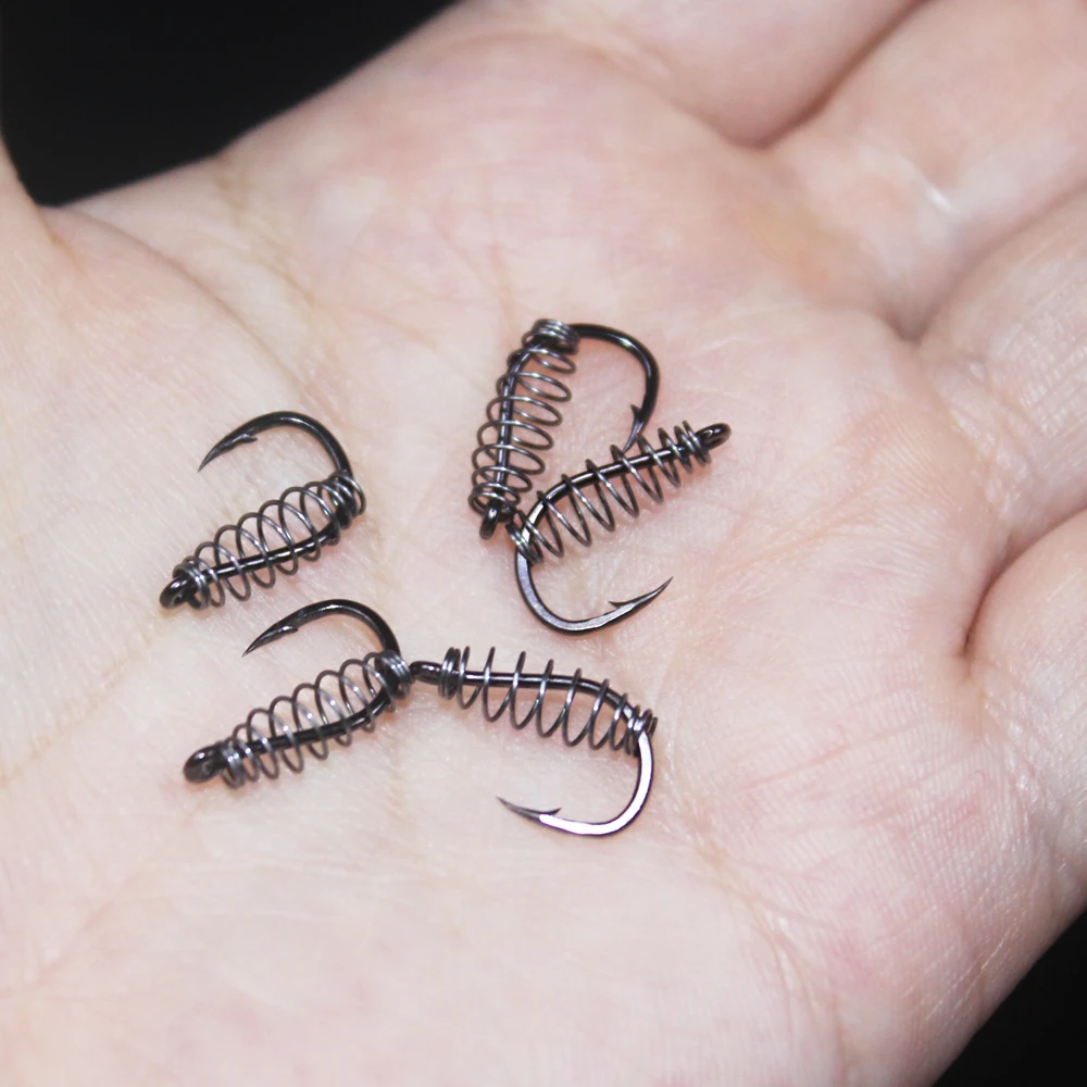 Spring Fishing Hooks Stainless Steel Barbed Swivel Explosion Carp