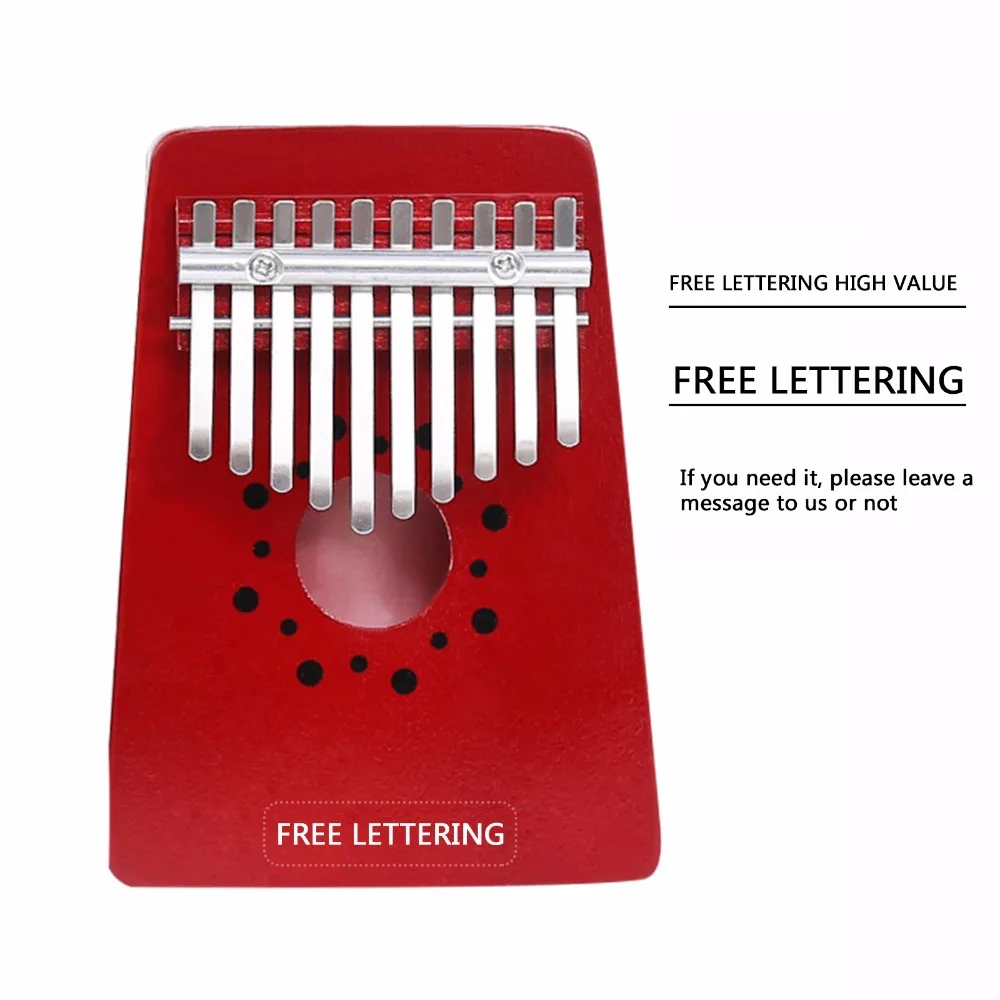 Пианино с бесплатной надписью на 10 клавиш пианино Mbira Kalimba Likembe Африканским