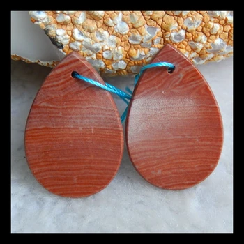 

Sales Fashion Natural Stone water drop Picture Jasper Earrings 29x20x4mm 8.1g Semiprecious Stone Fashion Jewelry Women Earrings