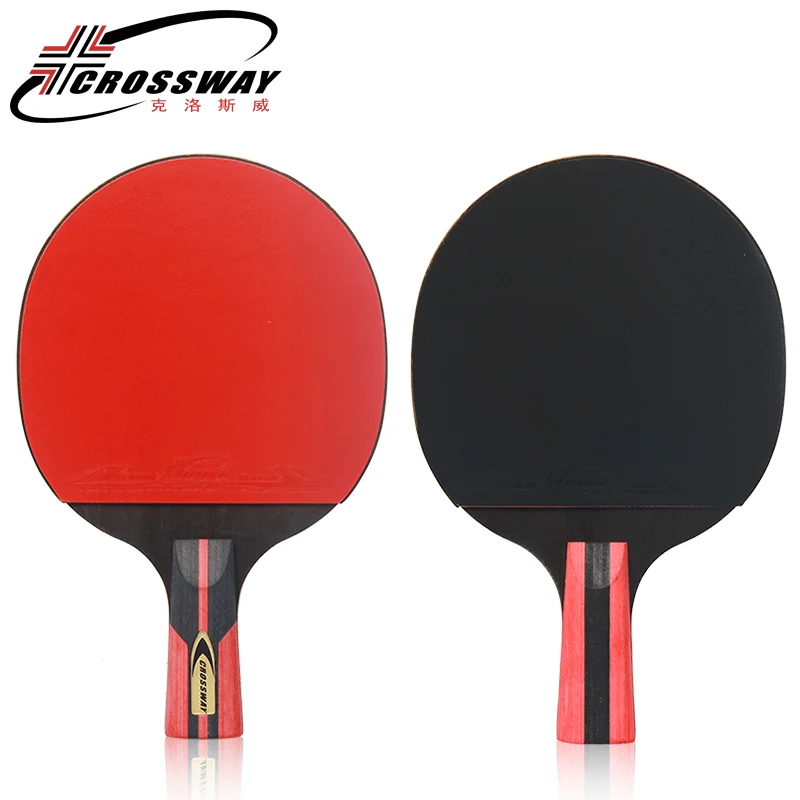 مقبض طويل تنس طاولة مضرب المطاط سجل 6 نجمة مضارب تنس طاولة لزجة البثور في المطاط سوبر قوية بينغ بونغ مضرب