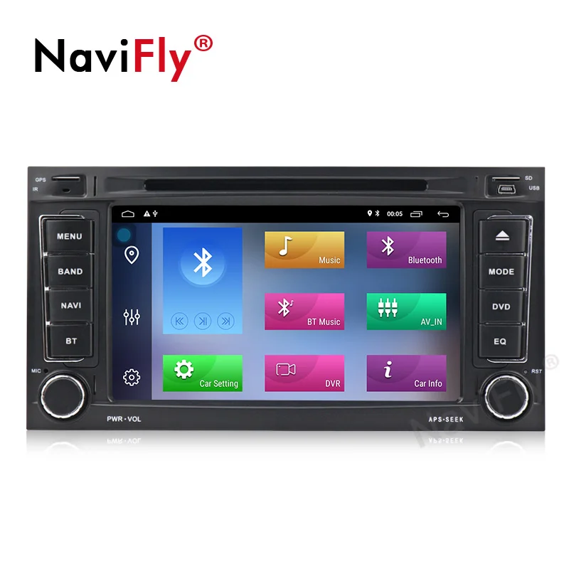 Sale Navifly Android9.1 RDS 32G ROM 2G RAM Car Audio for Volkswagen VWTouareg T5 (2002-2010) car multimedia DVR OBD2 view camera IPOD 2