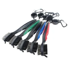Clube de golfe escova sulco reinigingsborstel 2 zijdig taco de golfe cunha bal sulco mais limpo kit schoonmaken ferramenta accessoires(China)