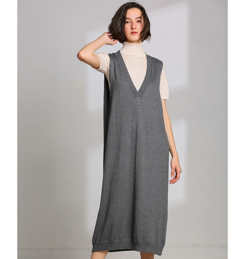Nouveau En Sans Coréenne Robe Simple Droite Décontracté Tailleur n0OwPk8