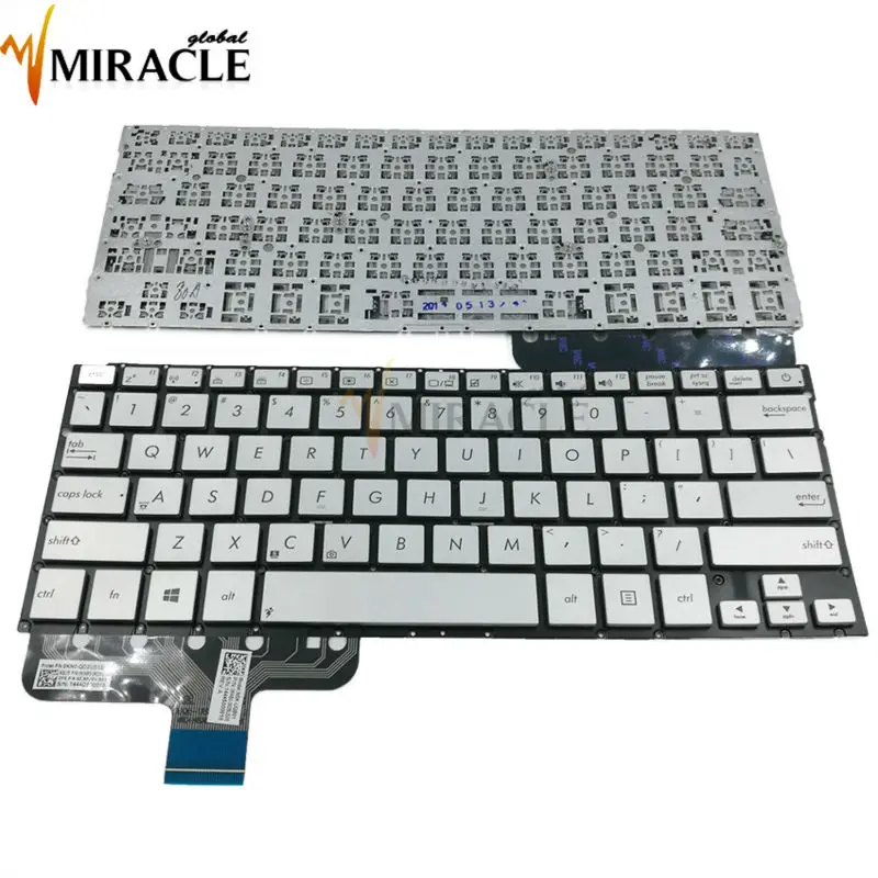 Клавиатура для ноутбука ASUS UX301L UX301LA UX301 UI US английская раскладка серебряный бренд