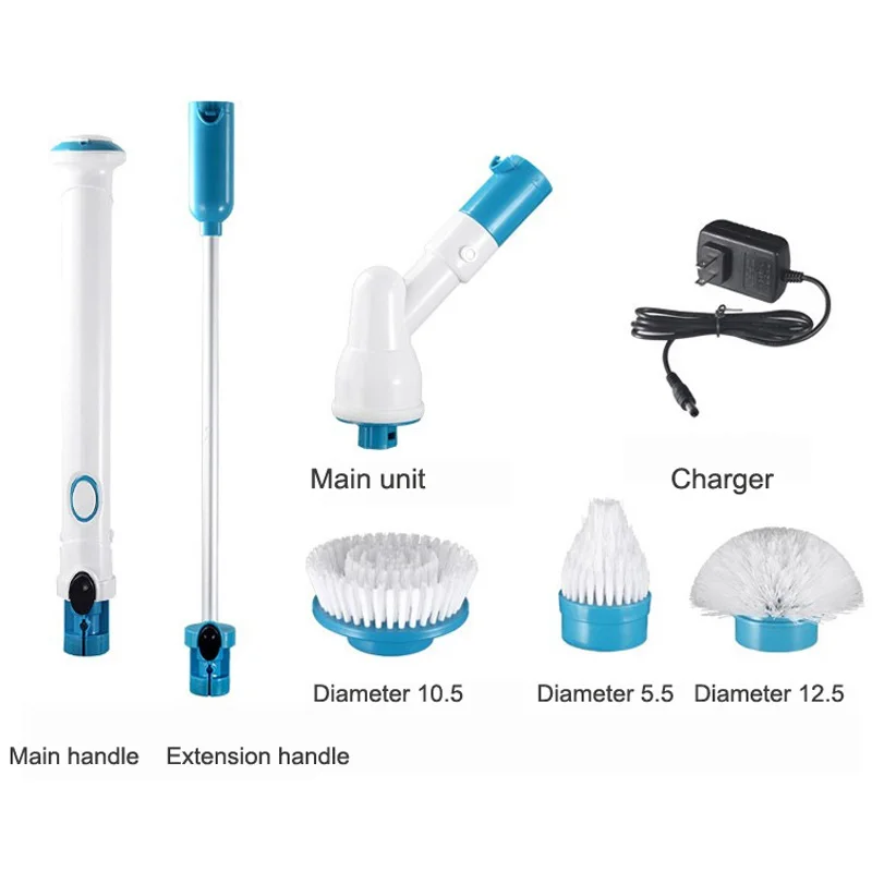 Kaufen 15%, heißer Echte Elektrische Turbo Peeling Lange Griff Reinigung Pinsel Multi funktion Drahtlose Lade Pinsel Haushalt Reinigung Werkzeuge