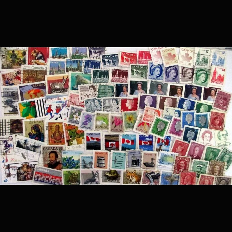 Canada100 шт./партия все разные бывшие в использовании почтовые марки с почтовым знаком нет повторения в хорошем состоянии для сбора