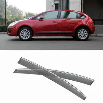 

New 4pcs Blade Side Windows Deflectors Door Sun Visor Shield For Citroen C4 2008