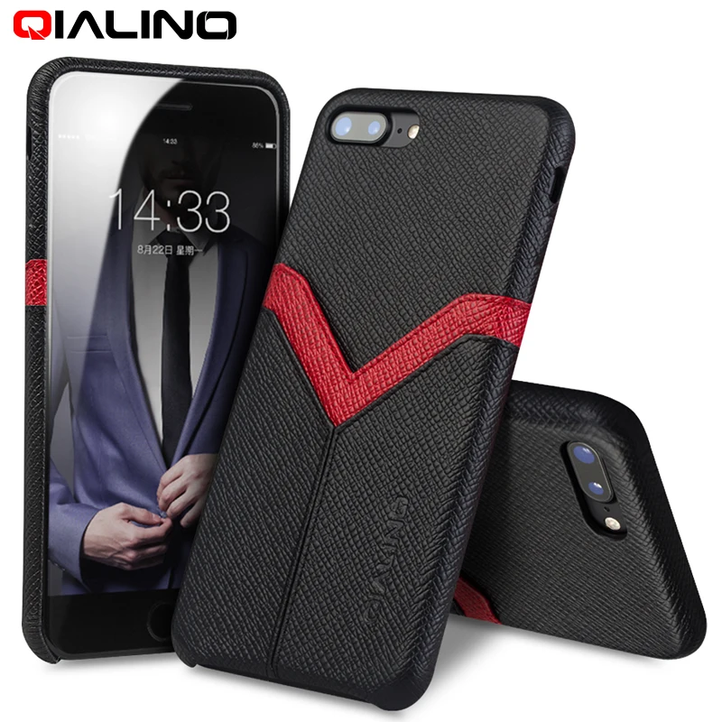 bilder für QIALINO Fall für iPhone7 Echtes Leder Zurück Luxus Abdeckung Tasche für apple iPhone 7 plus Dünnen Art Und Weise telefon fall 4,7/5,5 zoll bilder für QIALINO Fall für iPhone7 Echtes Leder Zurück Luxus Abdeckung Tasche für apple iPhone 7 plus Dünnen Art Und Weise telefon fall 4,7/5,5 zoll