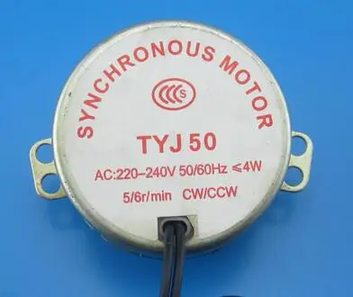 220 V 5r/6 rpm электрический вентилятор синхронный двигатель tyj-50 4 w низкая скорость