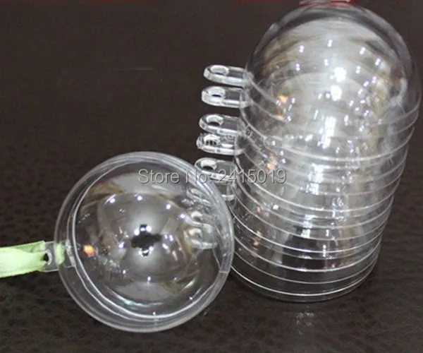 

Food gradePS 4CM 10 balls clear balls transparent window wedding decoration decorating Xmas tree toys gifts candy hanging decor