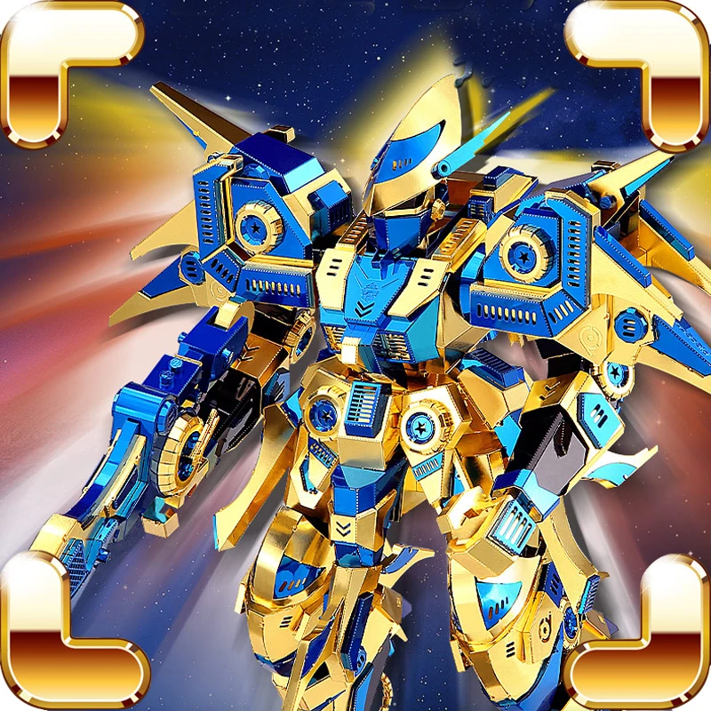 

Christmas Gift Sky Dominator Alloy 3D Model Figure Robot Assemble Toys Decoration Metallic Educational Game Adult Puzzle Present