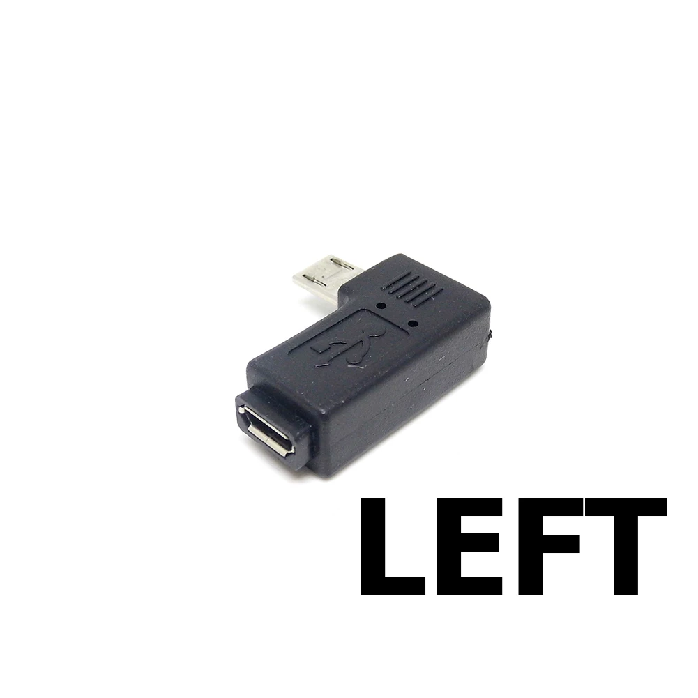 Коннектор 90 градусов правый и левый Угловой Micro Usb 2 0 5pin штекер к гнезду M до F