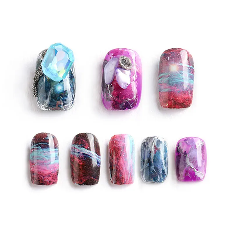 HNUIX 10 colours Nail Art star transfer paper hot sale Rainbow sky Japanese style nail foil sticker nail polish adhesive sticker