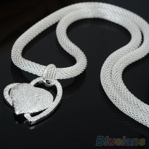

Women Love Dual Heart Shaped Pendant Chain Necklace 1Q2L