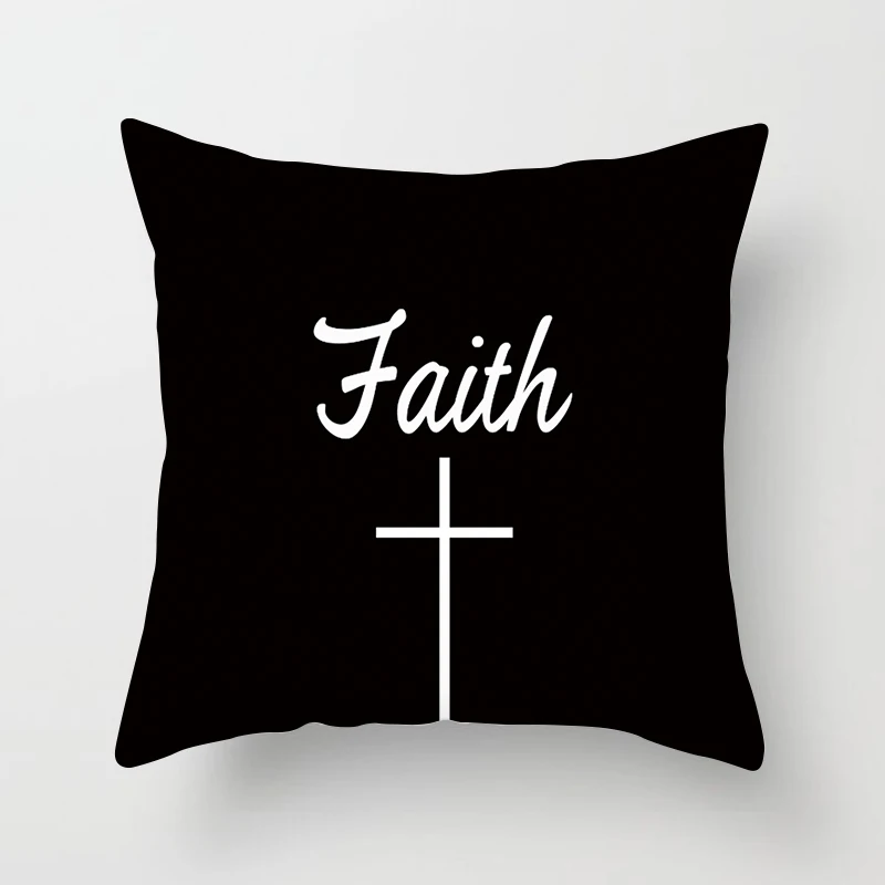 

pillow case with black and white word print home decorative throw pillowcover 45cm *45cm pillow cover 2019 new