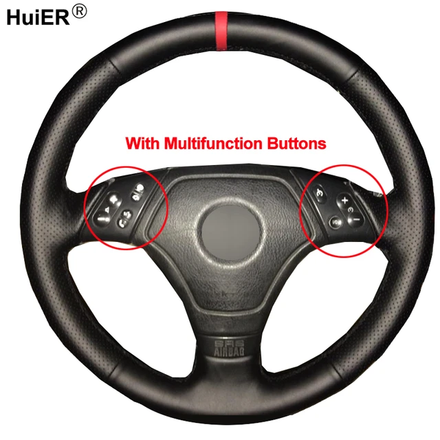 HuiER Hand Sewing Car Steering Wheel Cover Volant Funda Volante For BMW E36  E46 E39 Braid on the Steering wheel Car Accessories - AliExpress