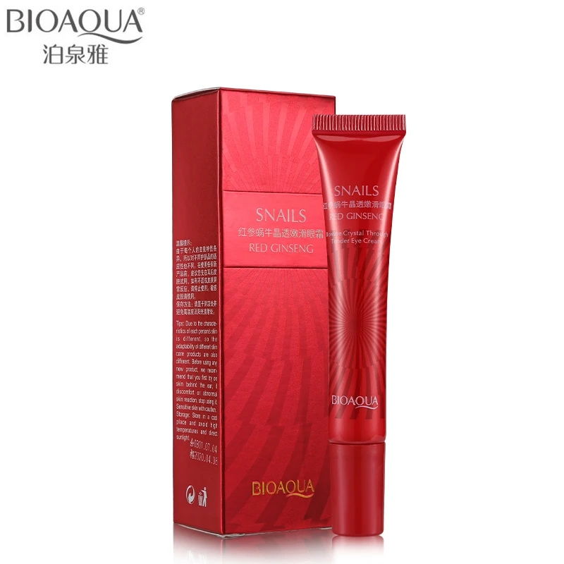 

BIOAQUA Brand Red Ginseng Snail Essence Eye Creams Skin Care Remove Dark Circle Moisturizing Anti Aging Anti Lift Firming 20g