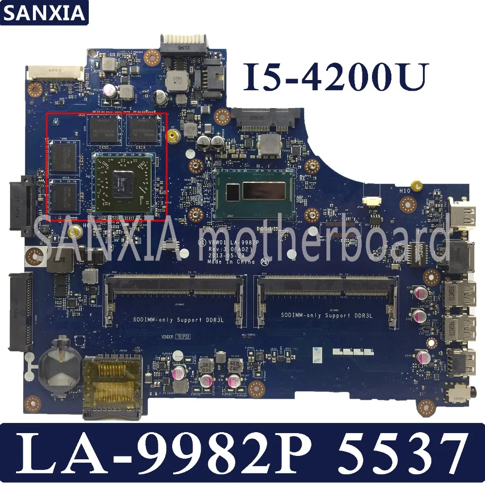 Kefu VBW01 LA-9982P ноутбука материнская плата для Dell Inspiron 15R 5537 3537 Тесты Оригинал материнская плата I5-4200U 2 Гб видеокарта