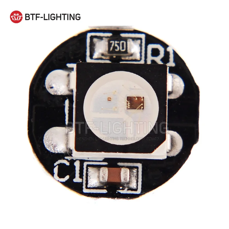 10~ 200 шт. WS2812B светодиодный чип с теплоотводом платы черный/белый PCB(10 мм* 3 мм) DC5V WS2811 IC WS2813 IC 5050 SMD RGB LED SK6812 RGBW - Испускаемый цвет: black led black PCB