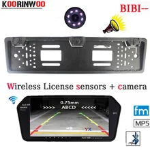 Koorinwoo ЕС парктроники монитор автомобиля зеркало Беспроводной Bluetooth MP5 1024*600 парктроник Автомобильная камера заднего вида датчики парковки