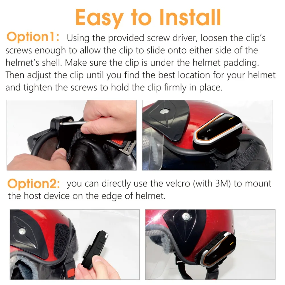 E5688 Bluetooth Motorcycle Helmet Headset (5)