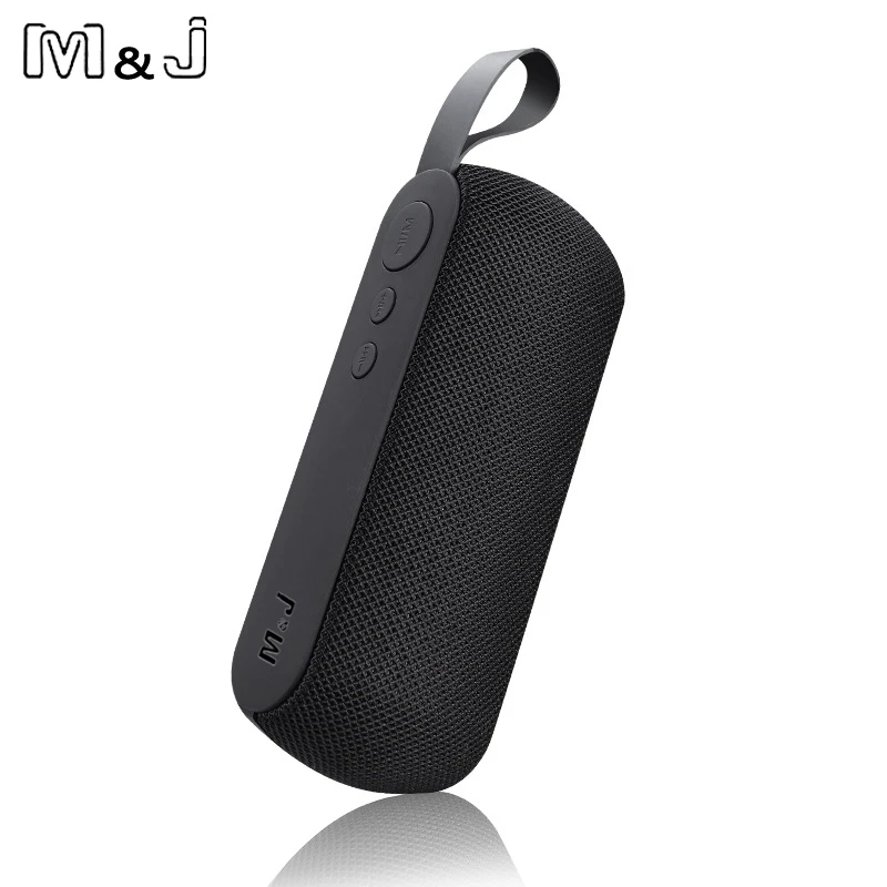 M& J мини Bluetooth динамик портативный беспроводной динамик сабвуфер стерео музыка для смартфонов Поддержка FM и TF карты - Цвет: Black